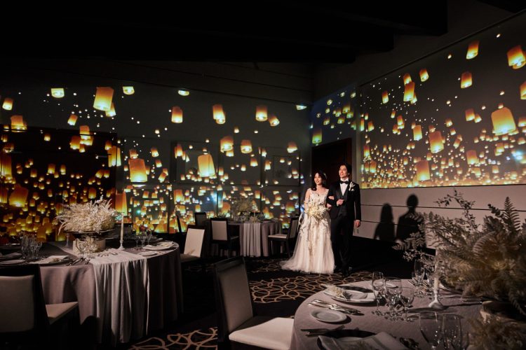 プロジェクションマッピングで結婚式を華やかに💡
